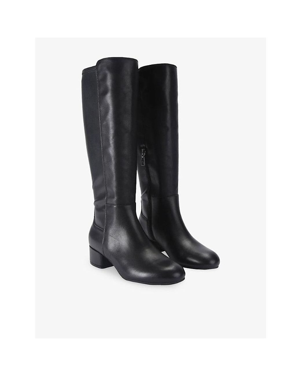Carvela Kurt Geiger Black Gaia Leather Knee-High Boots