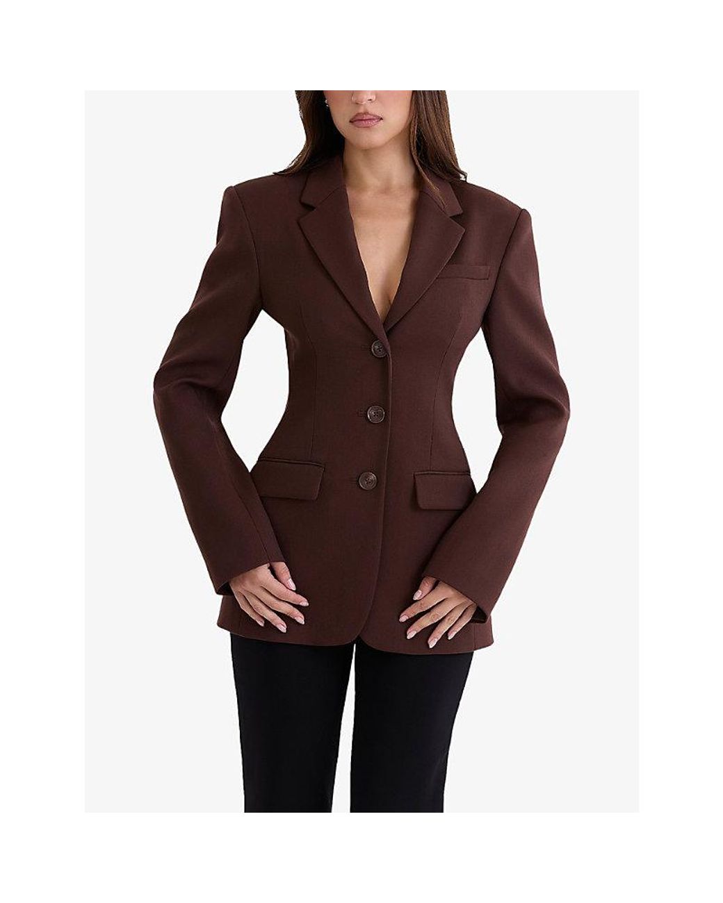 House Of Cb Brown Luella Tailored Stretch-Woven Blazer