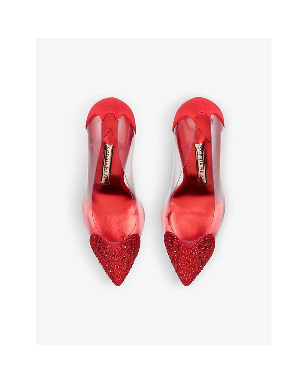 送料無料 SOPHIA WEBSTAR ハートパンプス AMORA 23cm Sophia Webster Amora Heart-embellished Leather And Vinyl