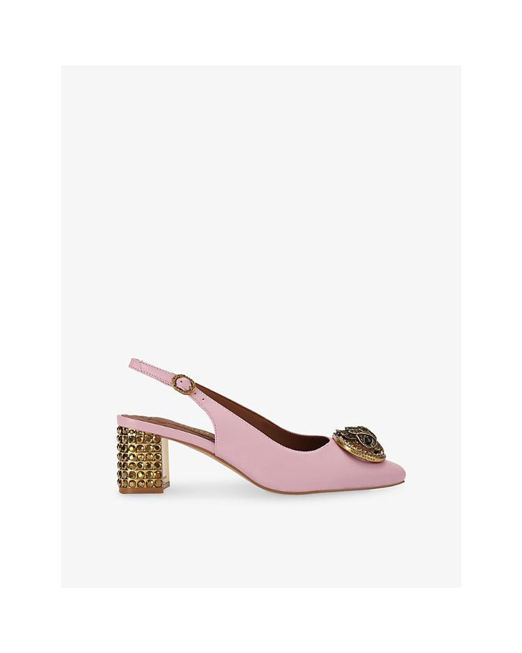 Kurt Geiger Pink Chelsea Leather Slingbacks