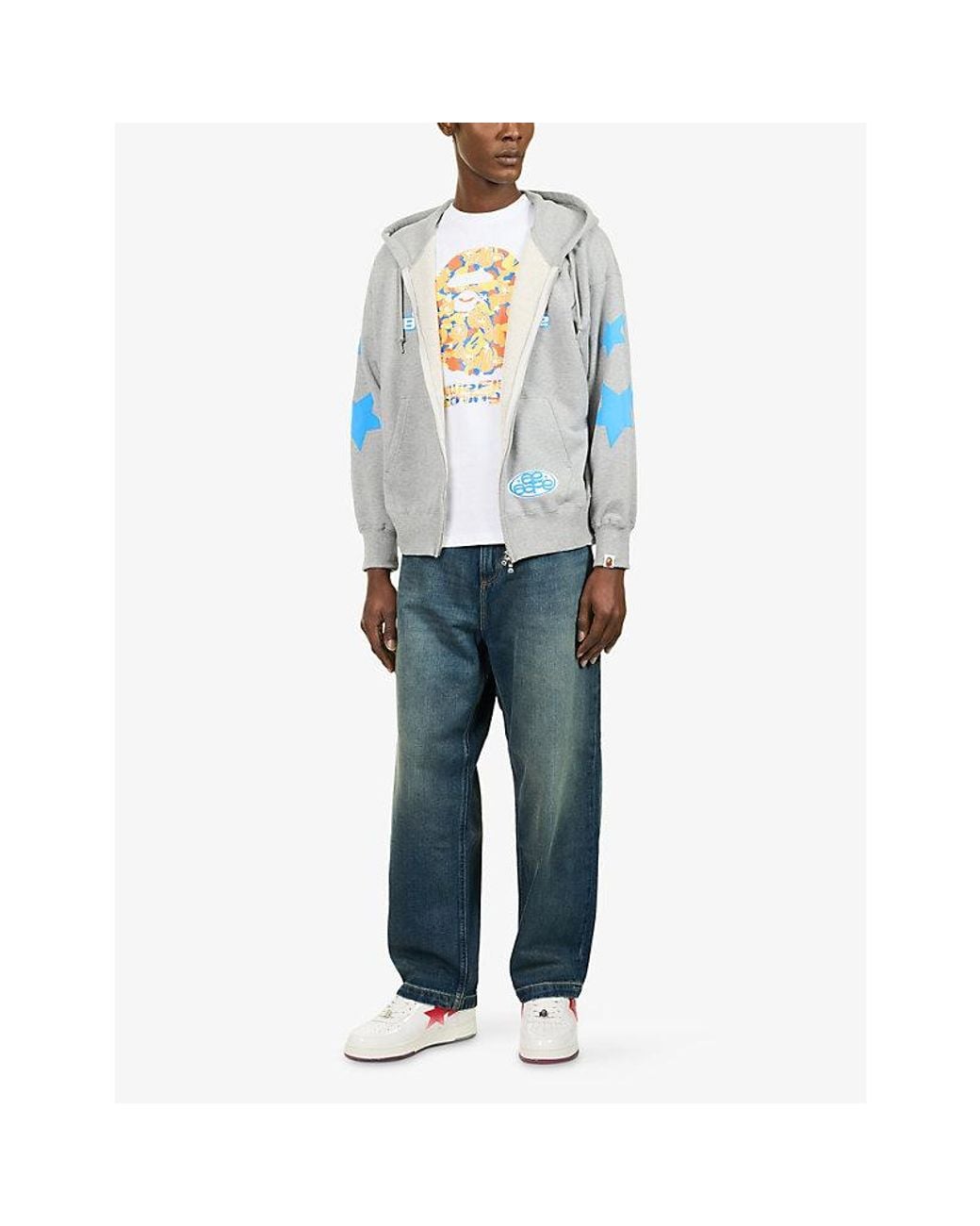 A Bathing Ape White Bape X Billie Eilish Camo Cotton-Jersey T-Shirt for men