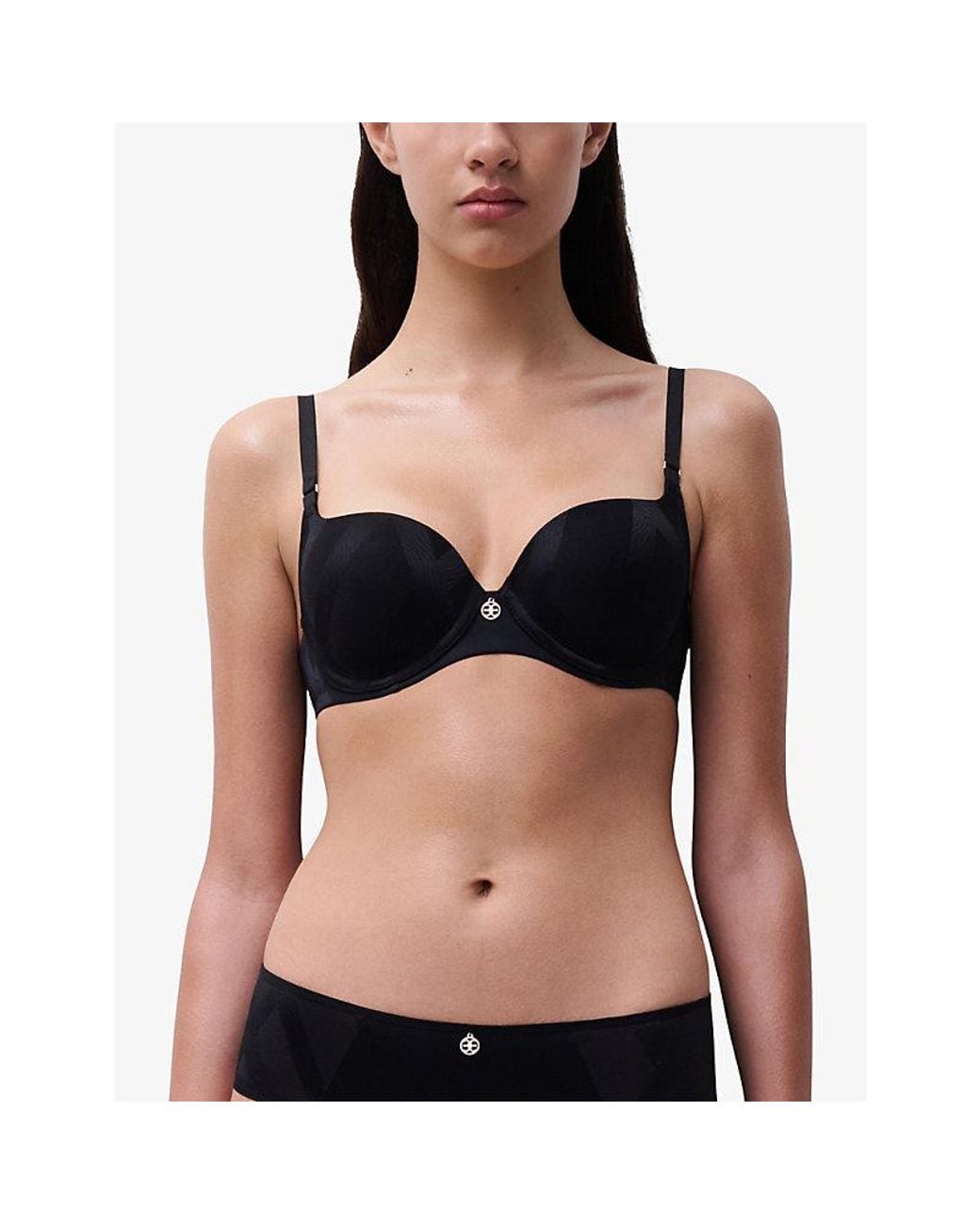 Chantelle Black Glaze Full-Coverage T-Shirt Bra
