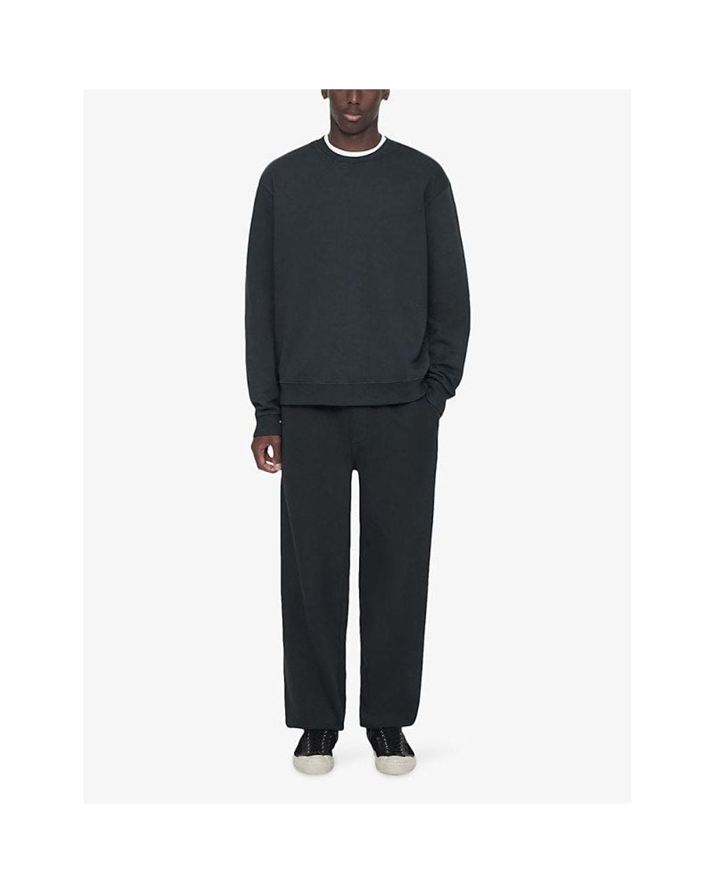 AllSaints Blue River Tapered-Leg Cotton Jogging Bottoms for men