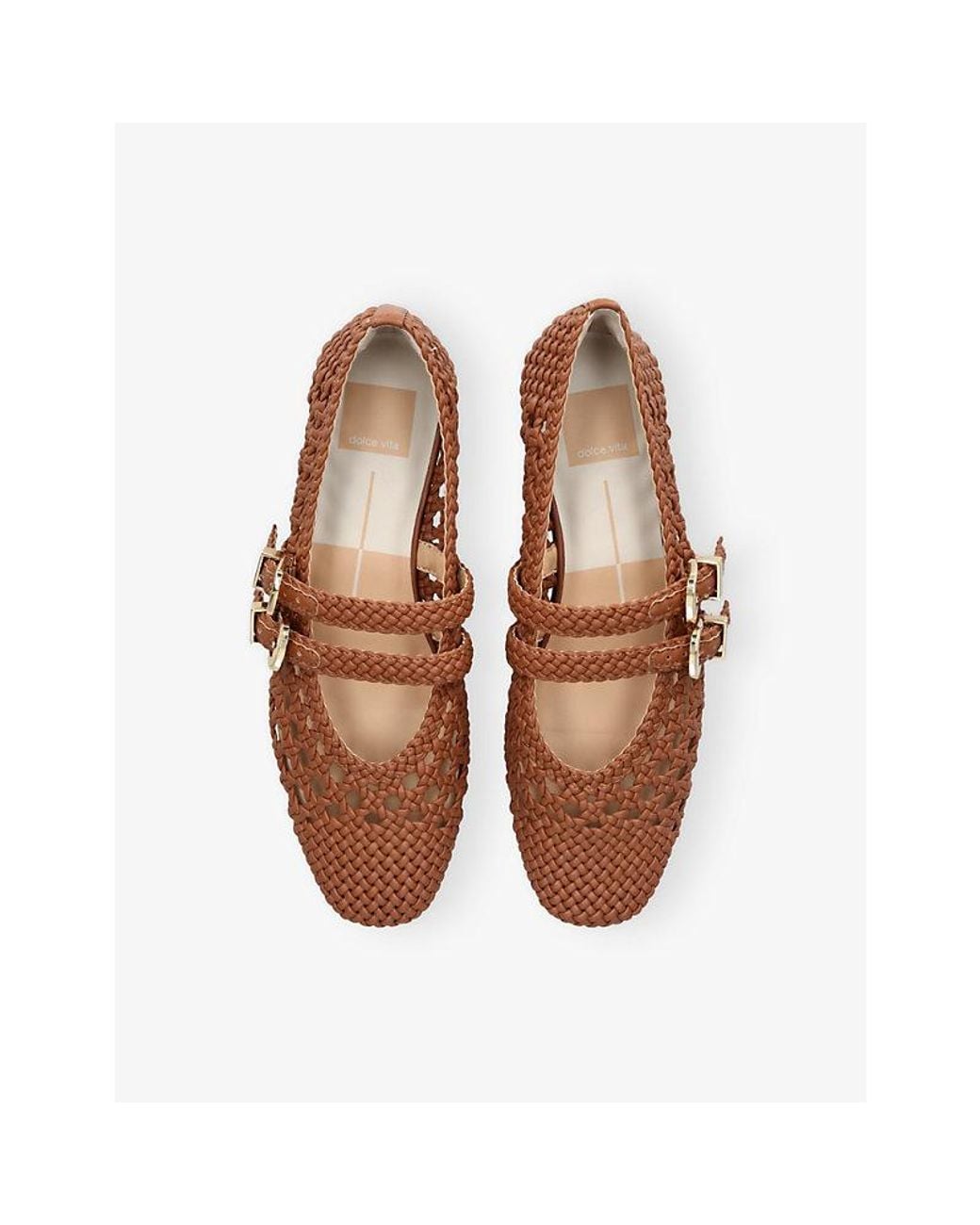 Dolce Vita Brown Baylee Grommet Leather Ballet Flats