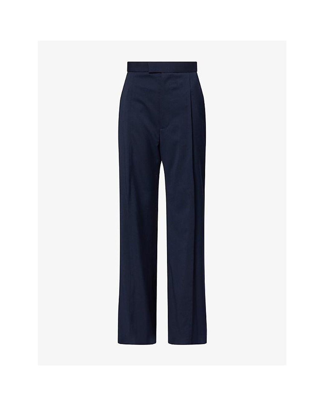 Vivienne Westwood Blue High-Rise Wide-Leg Wool Trousers