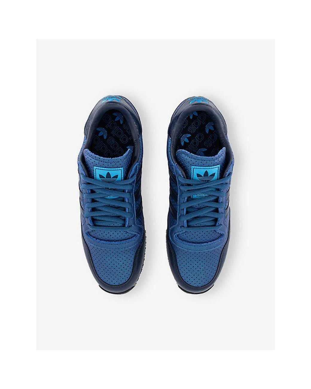 adidas Galaxy Og Faux-Leather Trainers in Blue for Men | Lyst