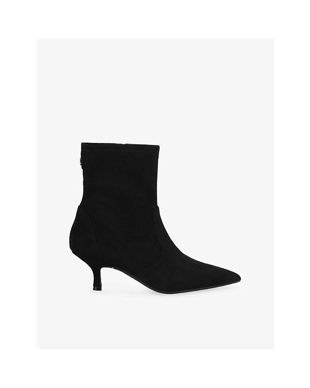 Carvela Kurt Geiger Black Spirit Heeled Suede Ankle Boots
