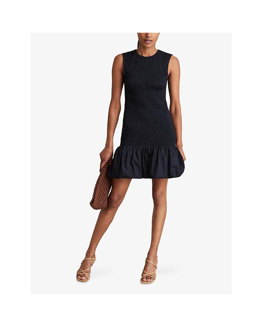 【海外限定】REISSドレス☆Belinda Shirred Mini Dress, Navy Reiss Belinda Shirred Mini Dress, Navy