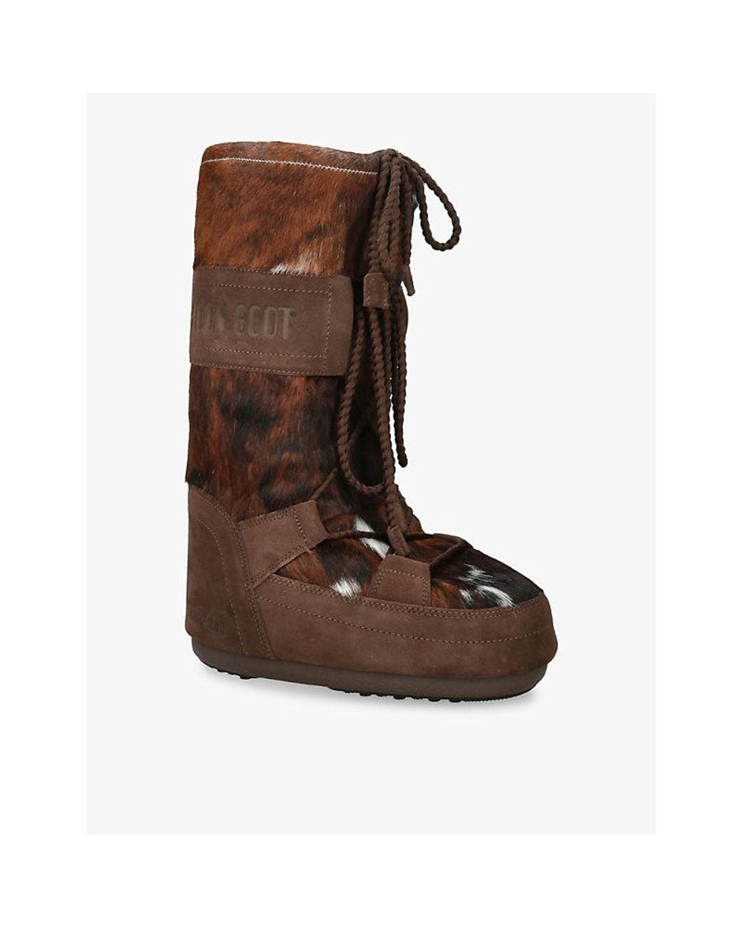 Moon Boot Brown Icon Archive 1985 Cowhide Leather Snow Boots