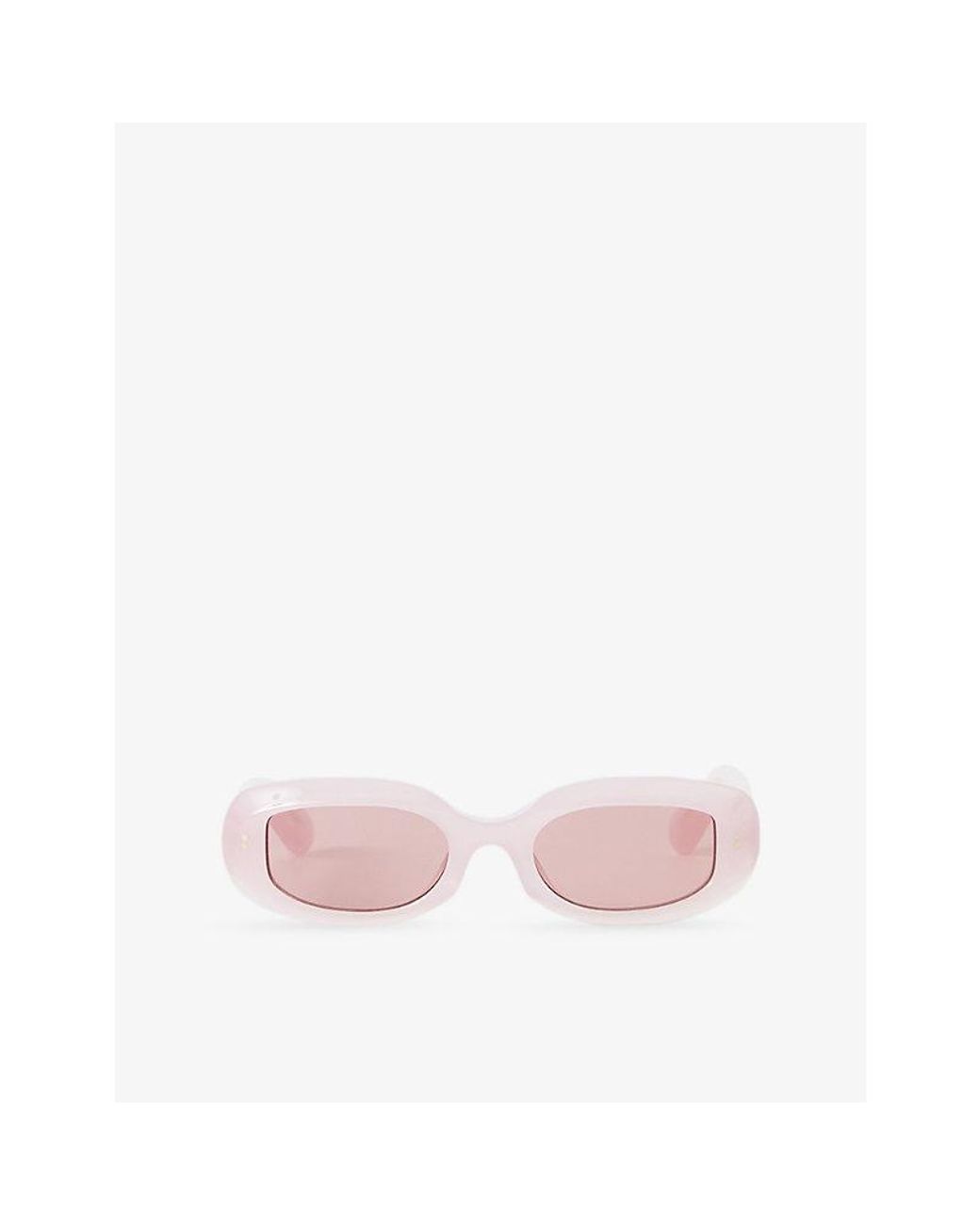 Joseph Pink Bahia Oval-Frame Acetate Sunglasses