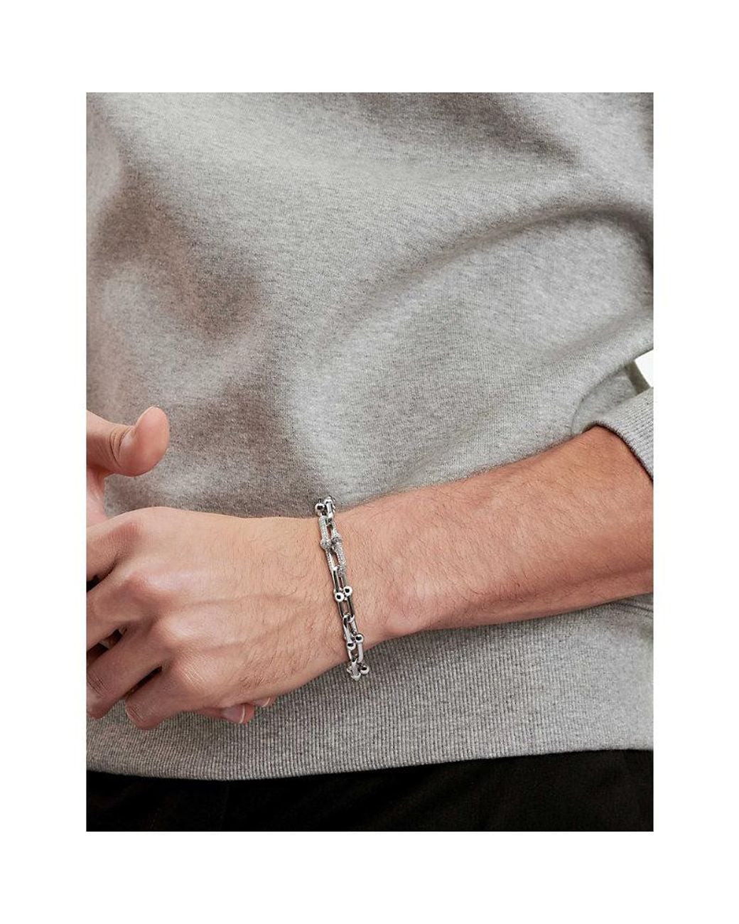 Tiffany & Co Metallic Tiffany Hardwear Medium-Link 18Ct- And 1.39Ct Diamond Bracelet