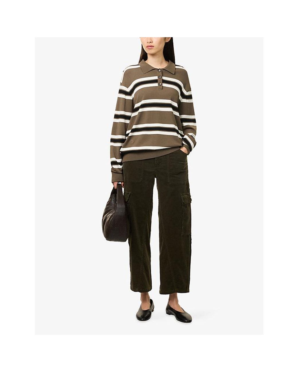 Citizens of Humanity Brown Thassos Cropped Corduroy Utility Trousers