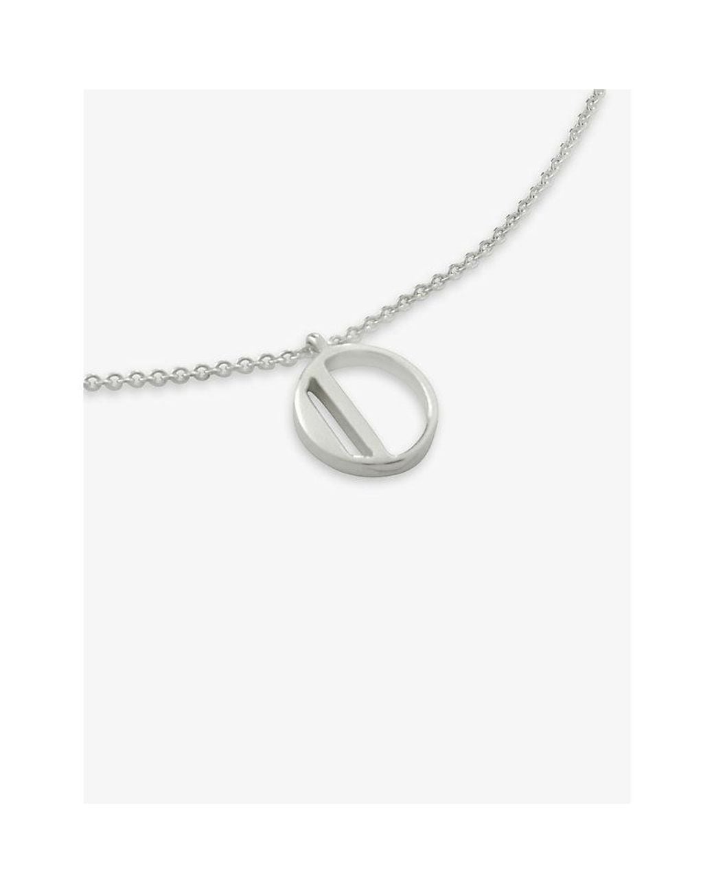 Monica Vinader Multicolor O Letter-Charm Sterling- Pendant Necklace