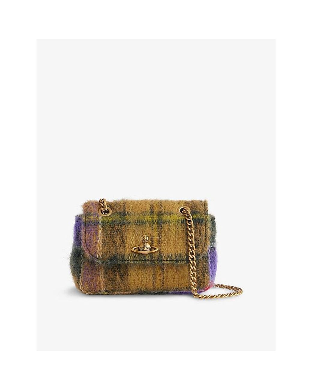 Vivienne Westwood Check-print Small Wool-blend Purse Lyst