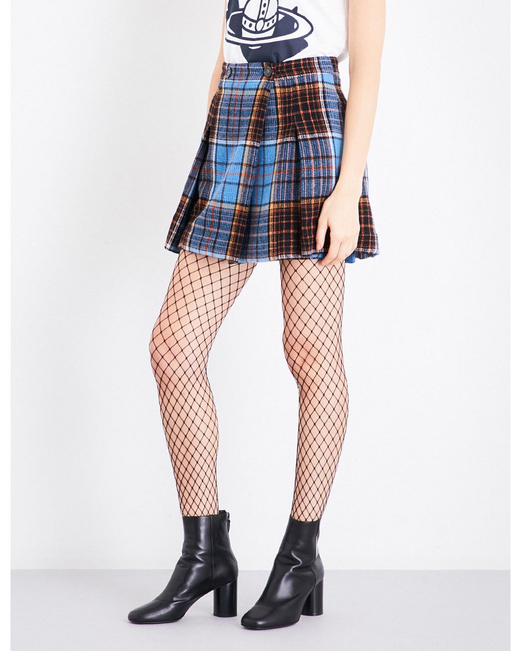 Vivienne Westwood Anglomania Deconstructed plaid wrap skirt