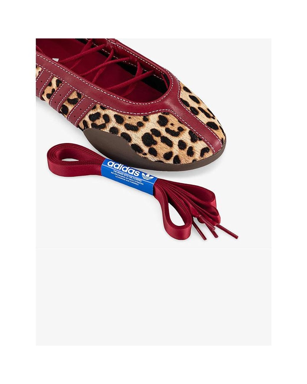 Adidas Red Taekwondo Mei Pony-Hair Ballet Flats