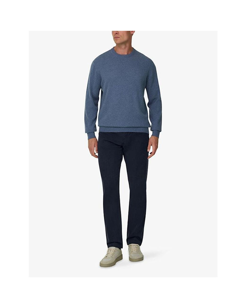 Boggi Blue Straight-Leg Regular-Fit Stretch Denim-Blend Jeans for men