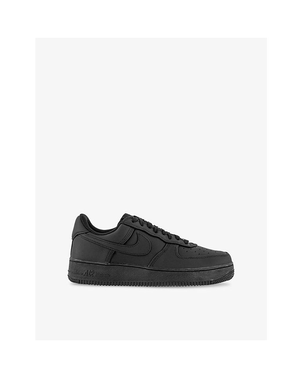 Nike Black Air Force 1 Retro Leather Trainers for men