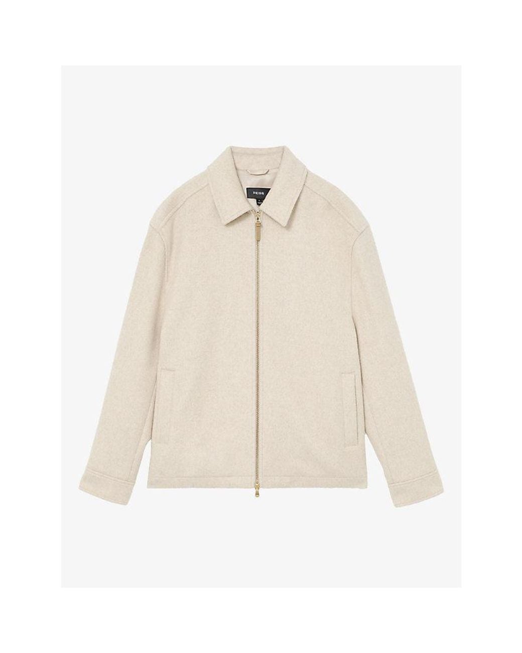 Reiss Natural Foley Wool-Blend Overshirt for men