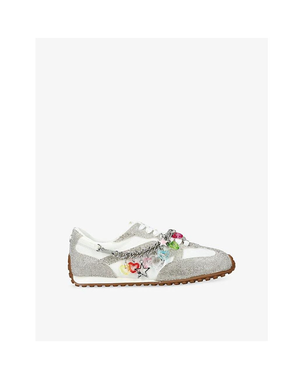 Steve Madden White Cameos Woven Trainers