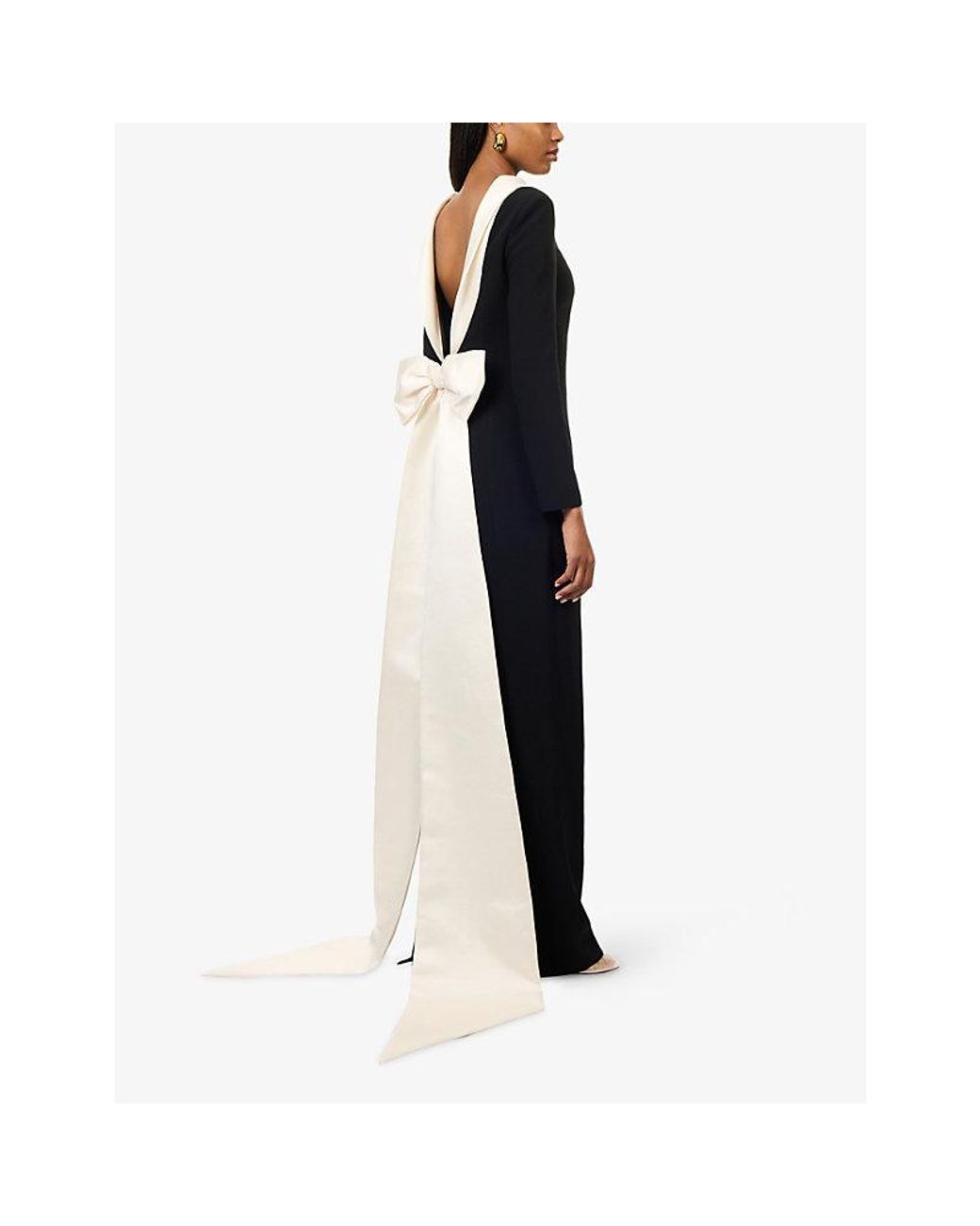 Sabina Bilenko Black The Hadley Silk Crepe De Chine Gown