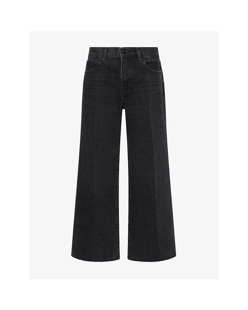 FRAME Blue The Swing Wide-Leg High-Rise Denim Jeans