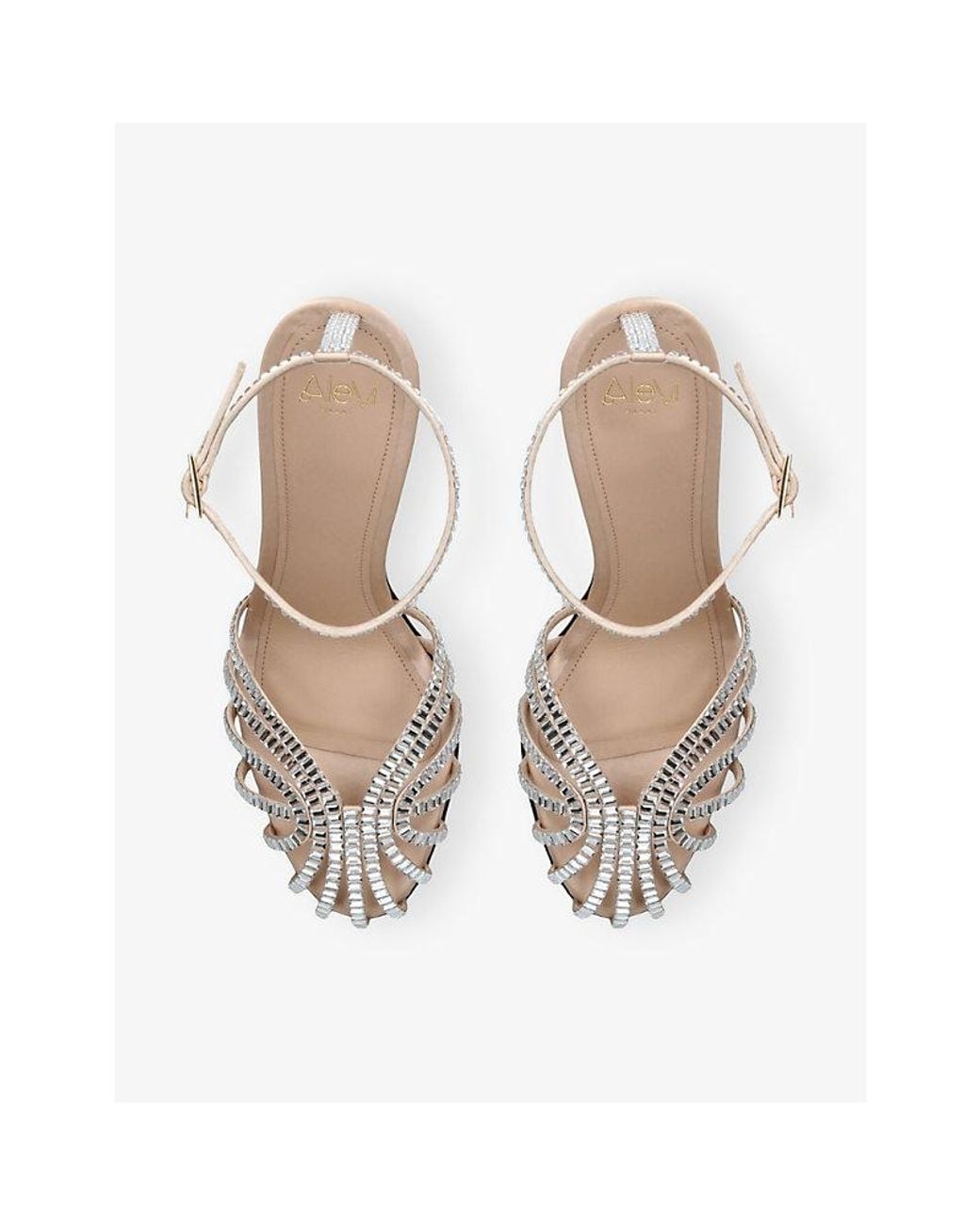 ALEVI White Penelope 95 Satin Pumps