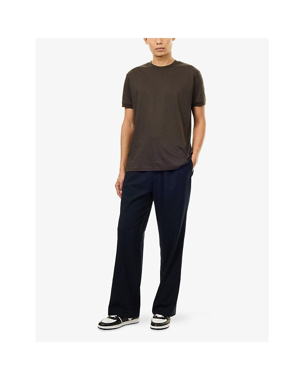 Raith Blue Johan Relaxed-Fit Woven Trousers for men