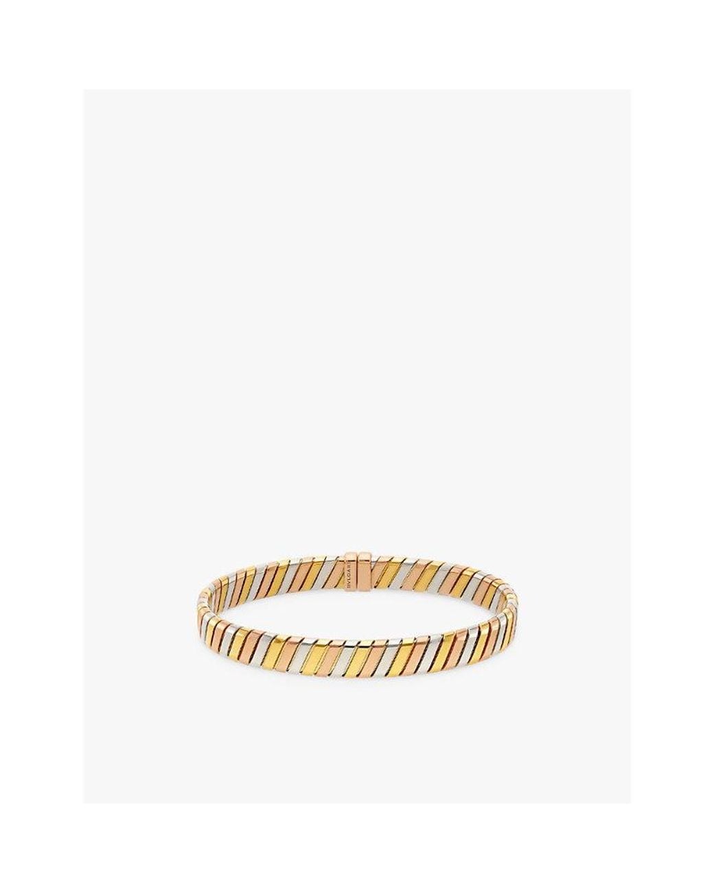 BVLGARI Metallic Tubogas 18Ct- - And Rose- Bracelet