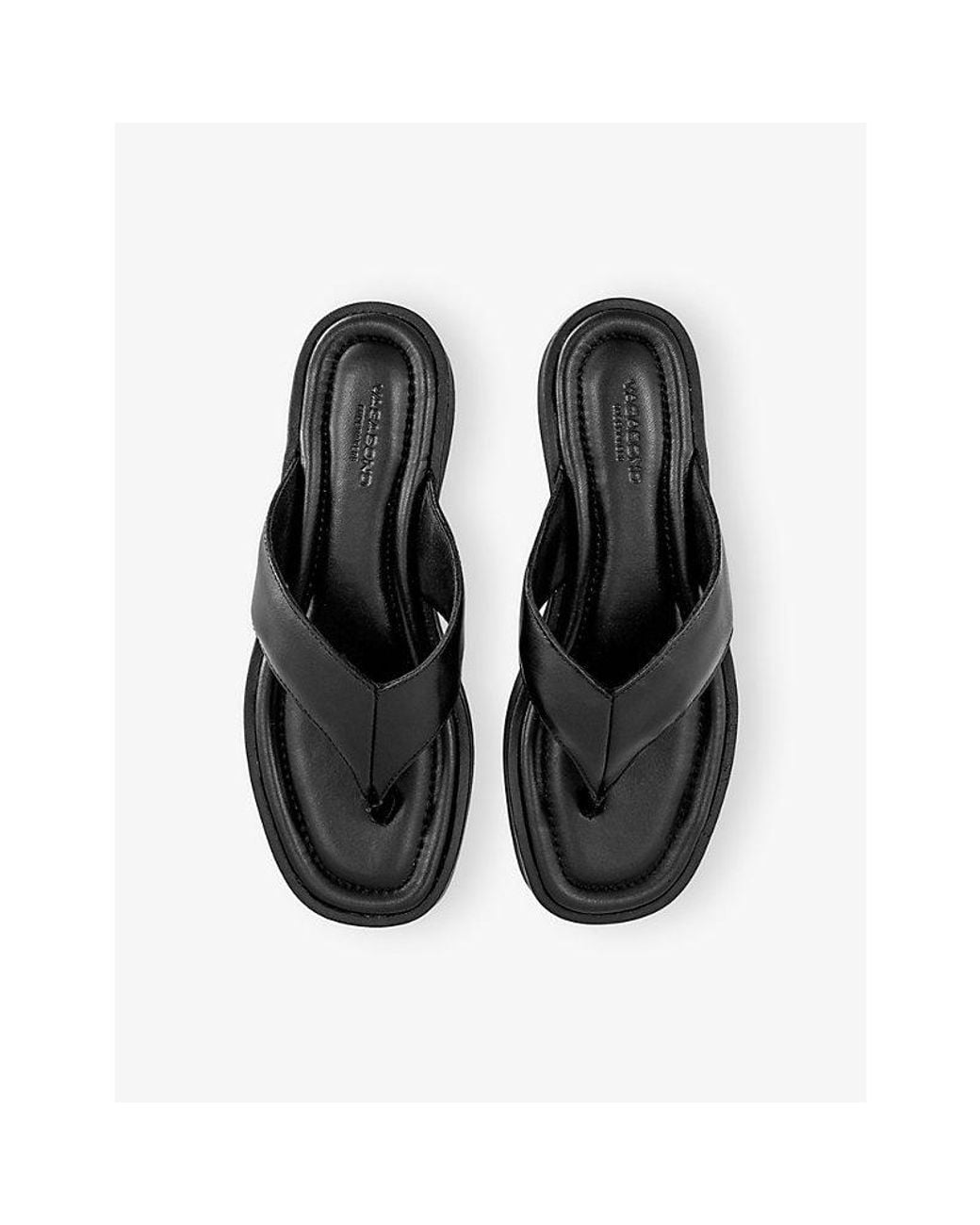 Vagabond Black Danya Platform Leather Sandals
