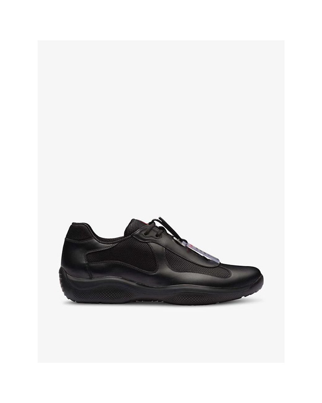 Prada America's Cup Original Leather And Mesh Trainers in Prada America's Cup Original Leather And Mesh Trainers in