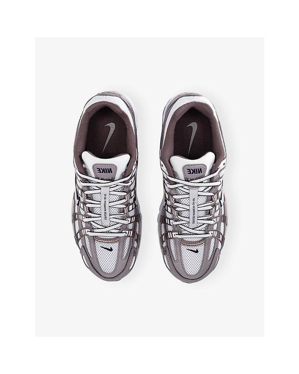 Nike White P-6000 Leather And Mesh Trainers