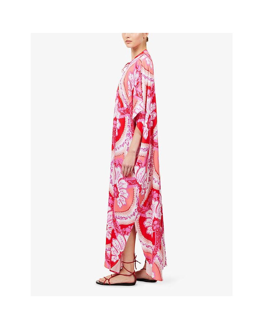 Melissa Odabash Pink Carlotta Kaftan
