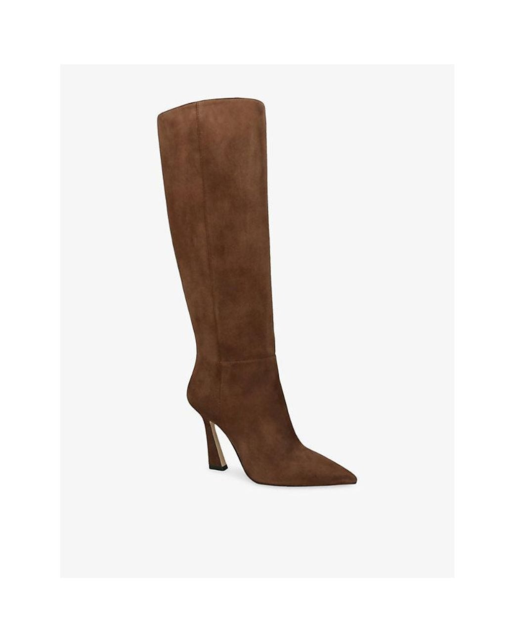 Stuart Weitzman Brown Vinnie Suede Heeled Knee-High Boots