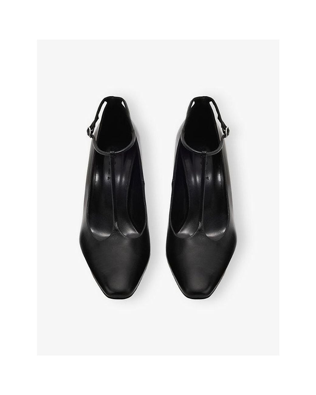 Soeur Black Albie Leather Heeled Mary Jane Courts