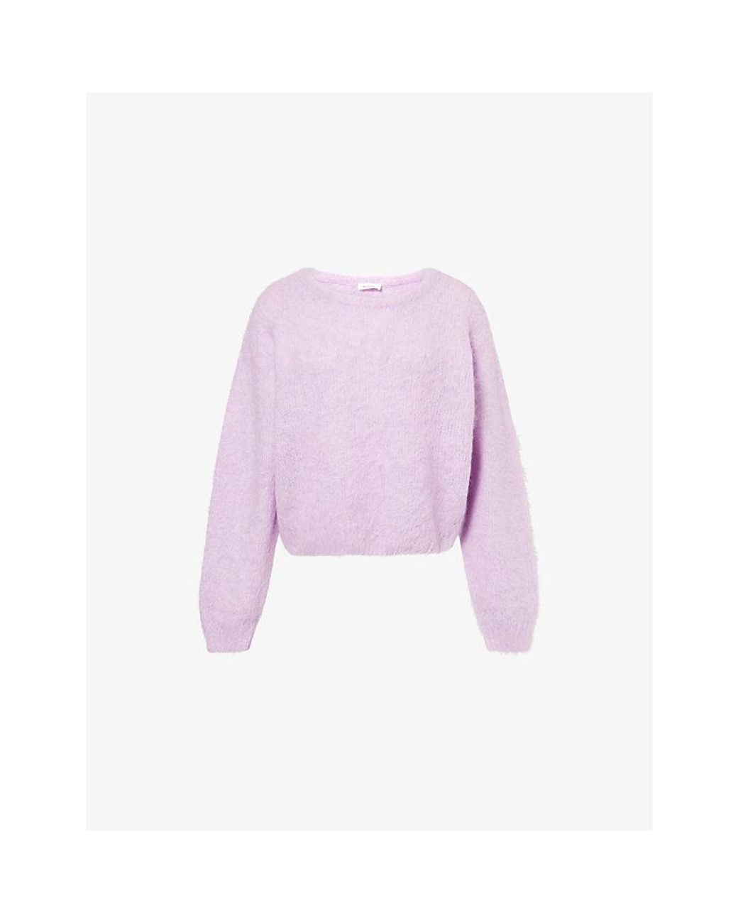 American Vintage Purple Niby Boxy-Fit Alpaca-Blend Jumper