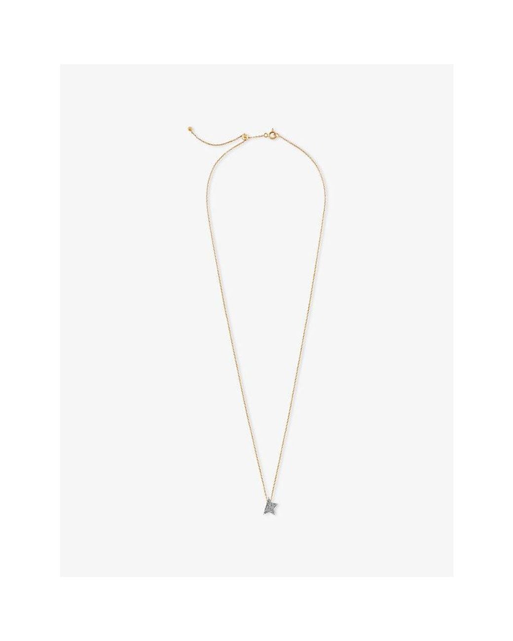 Kismet by Milka White Comet Mini Metal And 0.12Ct Diamond Pendant Necklace