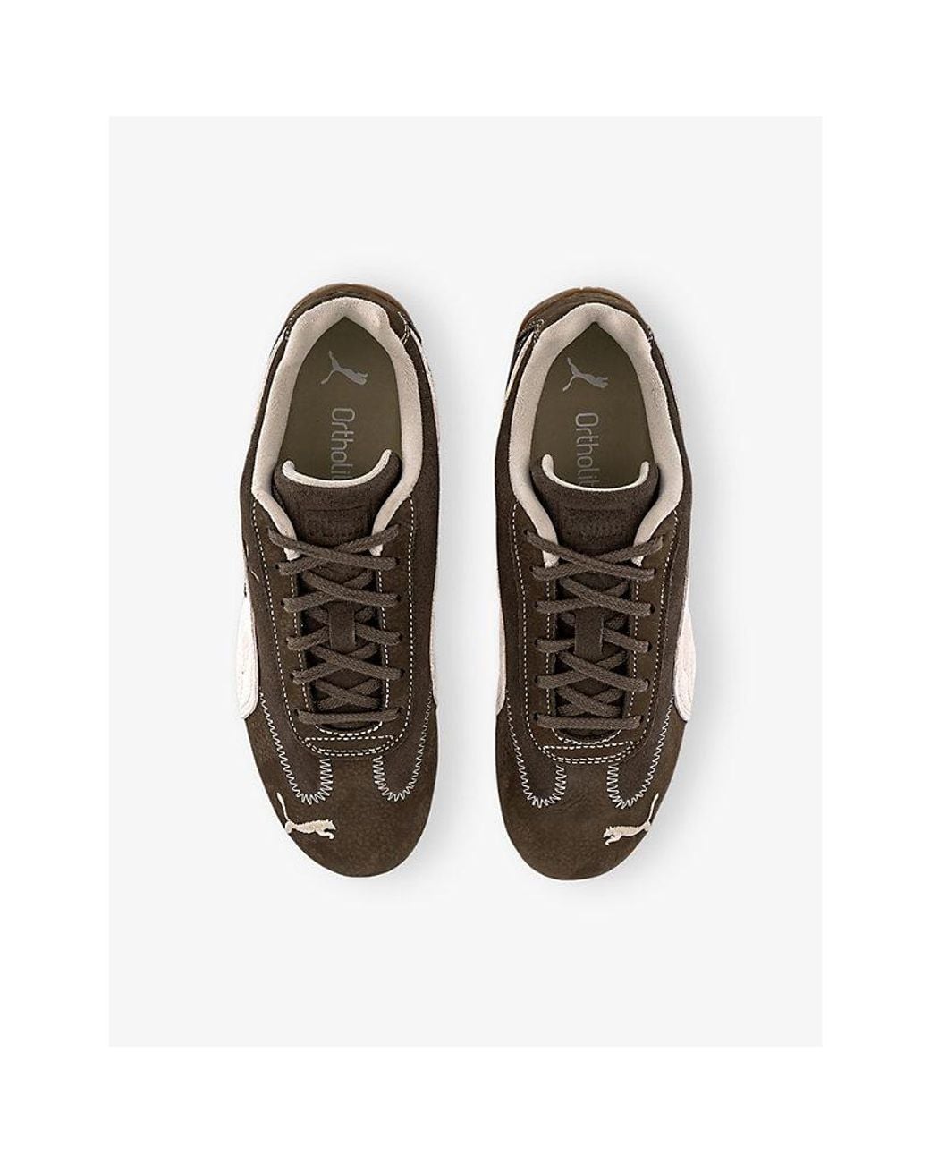 PUMA Brown Speedcat Og Suede Low-Top Trainers