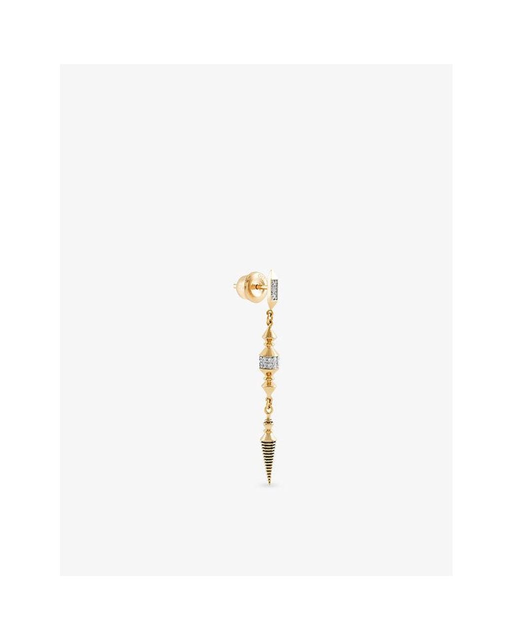 Kismet by Milka Metallic Ornament 0.11Ct Diamond Drop Earring