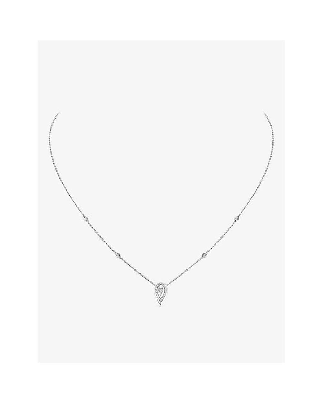 Messika White Fiery And 0.10Ct Diamond Necklace