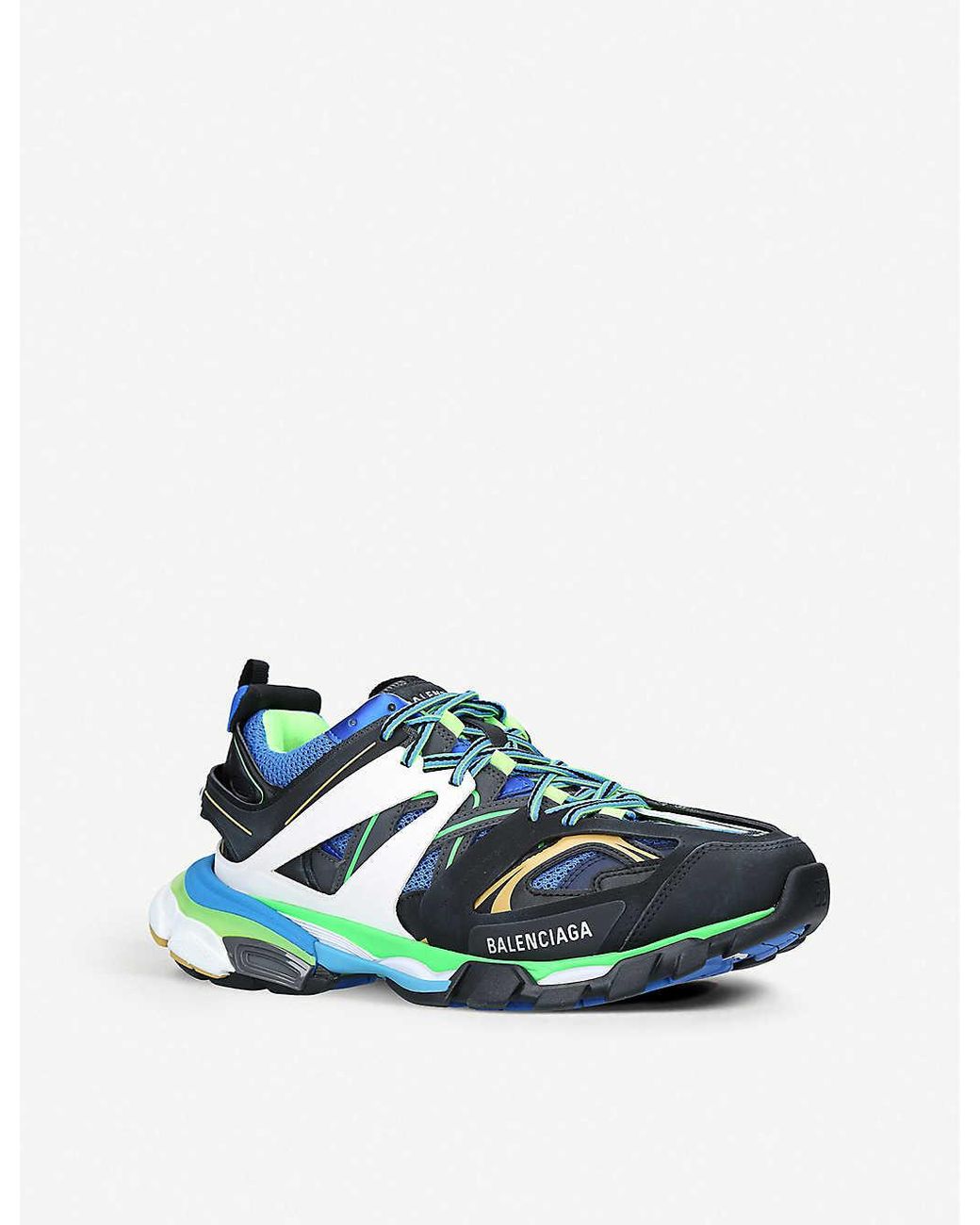 balenciaga track black blue