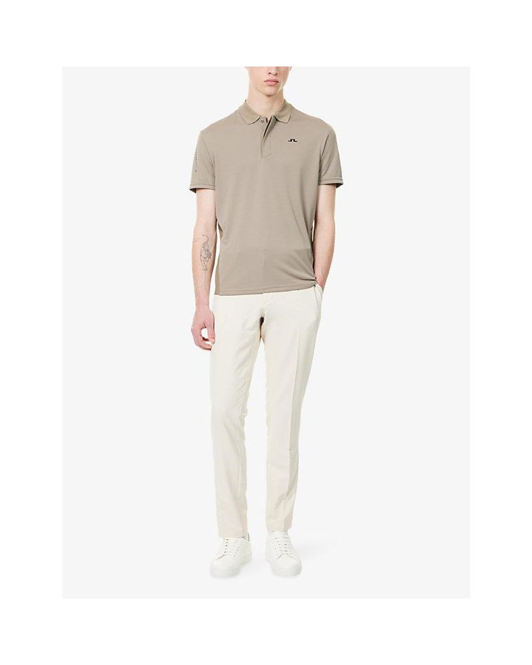 J.Lindeberg White Elof Straight-Leg Woven Trousers for men