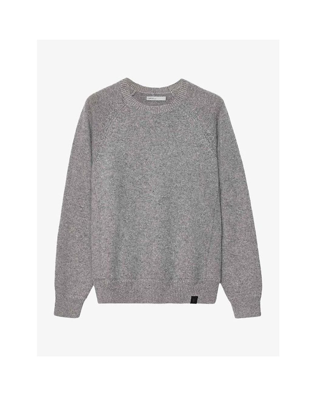 AllSaints Gray Cove Relaxed-Fit Wool And Cotton-Blend Jumper for men