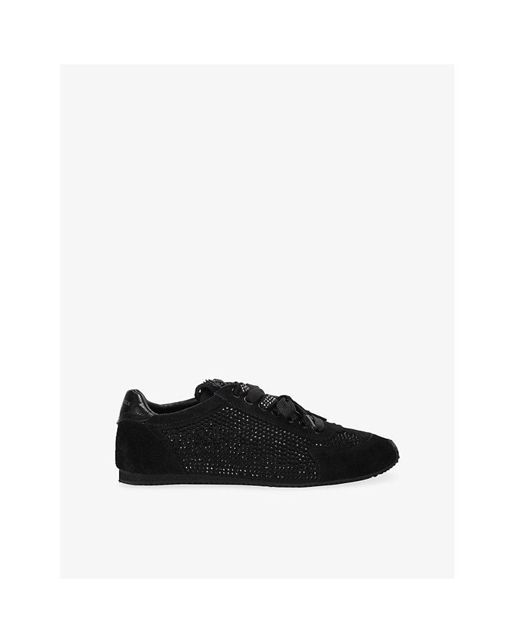 Kurt Geiger Black Islington Stud-Embellished Trainers