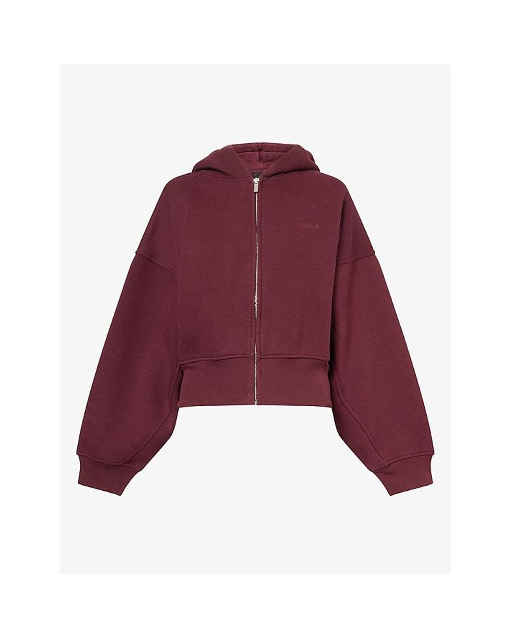 WE Are Tala Purple Cocoon Zipped Cotton-Blend Hoody