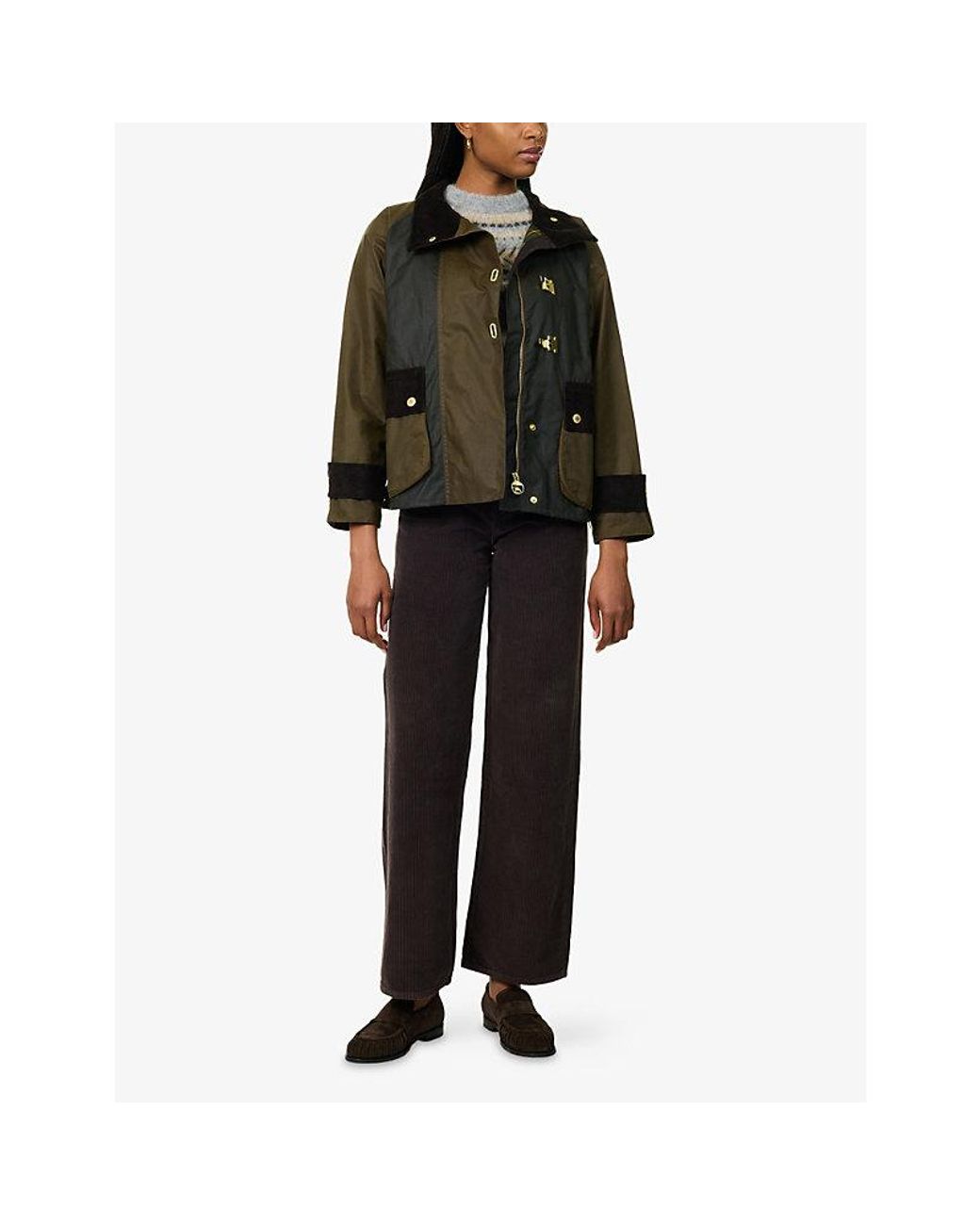 Barbour Green Hazelwood Waxed-Cotton Jacket