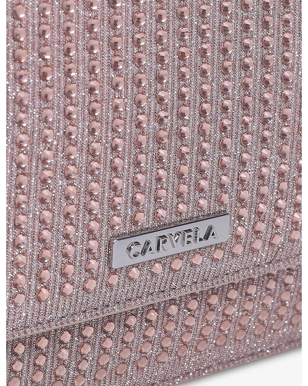 Carvela Kurt Geiger Charm Woven Clutch Bag in Pink | Lyst