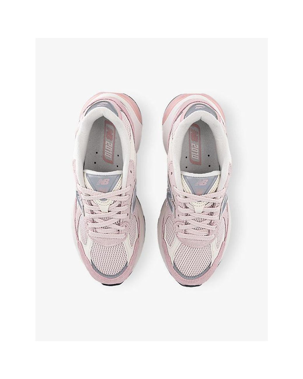 New Balance White 2010 Suede And Mesh Trainers