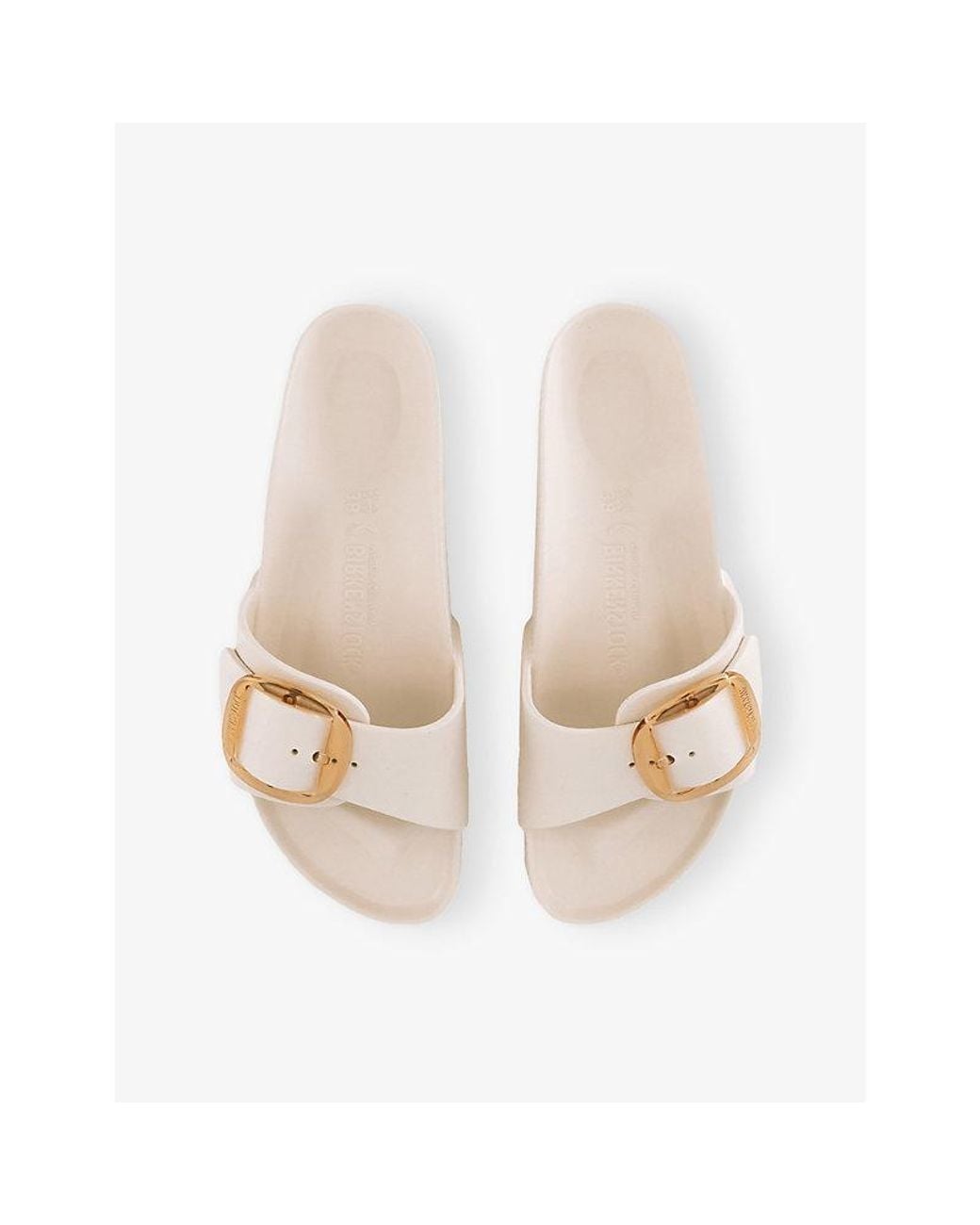 Birkenstock White Madrid Big Buckle Eva Sandals
