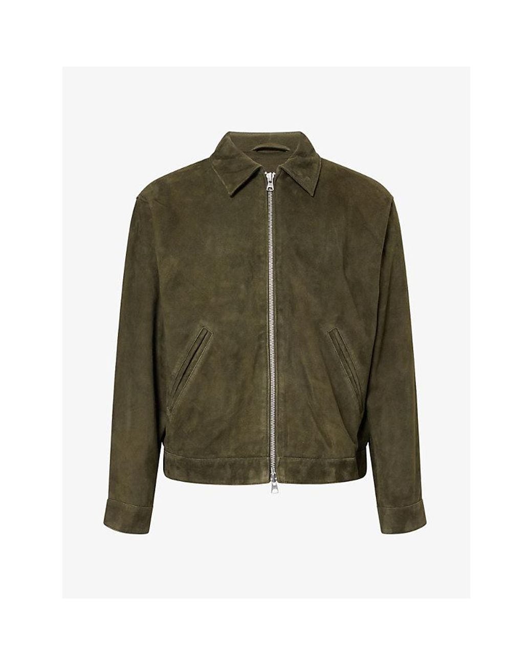 NN07 Green Petrus Suede Jacket for men